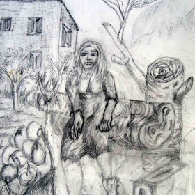 contadino con frutta