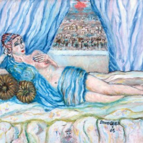 Odalisca al tramonto quadro di Silvio Grallo