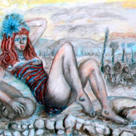 pensieri sugli scogli quadro di silvio grallo